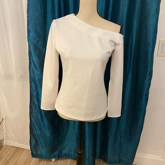 Divine Femme white blouse, M - Picture 1 of 6